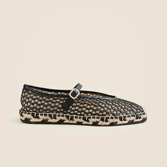 BRAND NEW J. Crew woven Mary Jane espadrille flats in faux raffia in Size 10 - Picture 9 of 9